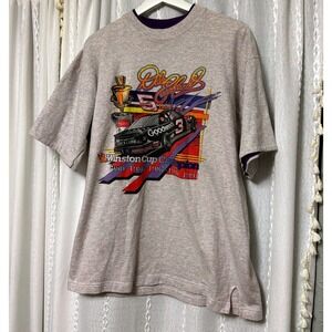Vintage Dale Earnhardt 5 Time Winston Cup Champion 3 Car Graphic T Shirt Mens L